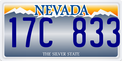 NV license plate 17C833