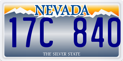 NV license plate 17C840