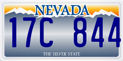 NV license plate 17C844