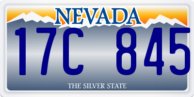 NV license plate 17C845
