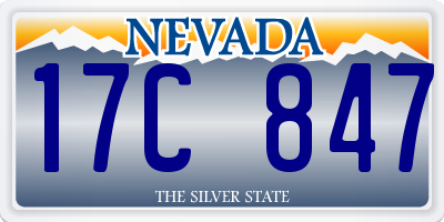 NV license plate 17C847