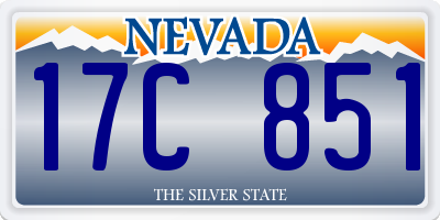 NV license plate 17C851