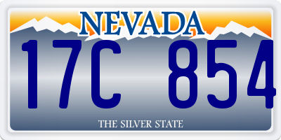 NV license plate 17C854