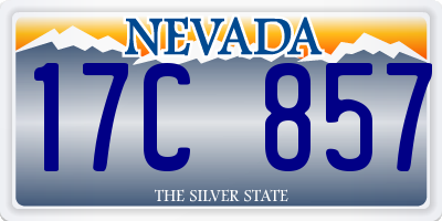 NV license plate 17C857