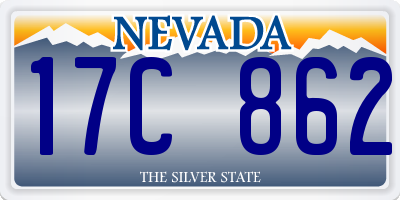 NV license plate 17C862