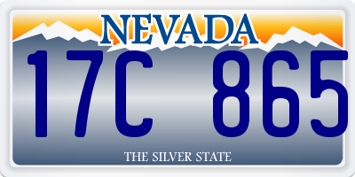 NV license plate 17C865
