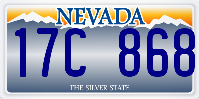 NV license plate 17C868