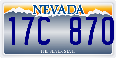 NV license plate 17C870