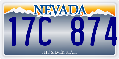 NV license plate 17C874