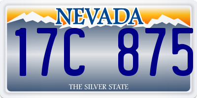 NV license plate 17C875