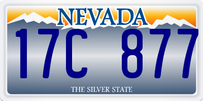 NV license plate 17C877