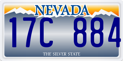 NV license plate 17C884