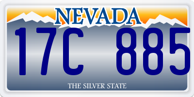 NV license plate 17C885