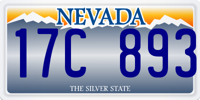NV license plate 17C893