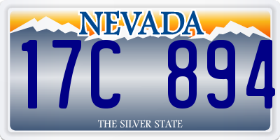 NV license plate 17C894