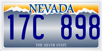 NV license plate 17C898