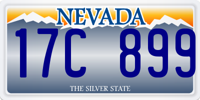 NV license plate 17C899