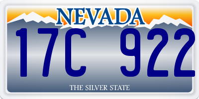 NV license plate 17C922