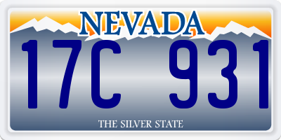 NV license plate 17C931