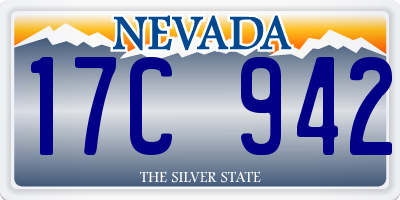 NV license plate 17C942