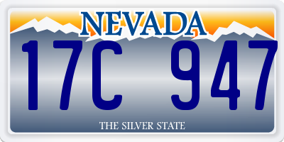 NV license plate 17C947