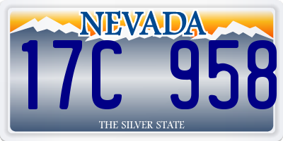 NV license plate 17C958