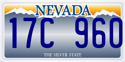 NV license plate 17C960