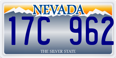 NV license plate 17C962