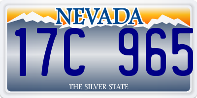 NV license plate 17C965