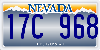 NV license plate 17C968