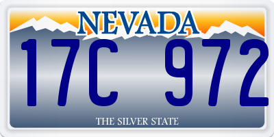 NV license plate 17C972