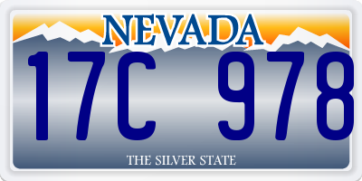 NV license plate 17C978