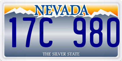 NV license plate 17C980