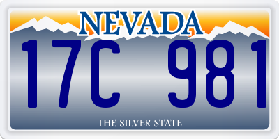 NV license plate 17C981