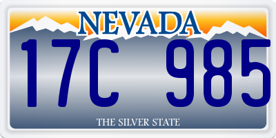 NV license plate 17C985