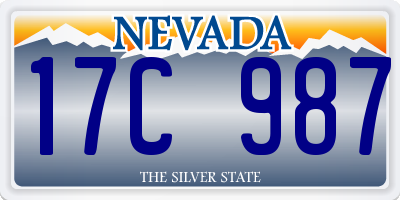 NV license plate 17C987