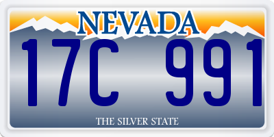 NV license plate 17C991