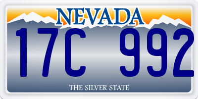 NV license plate 17C992