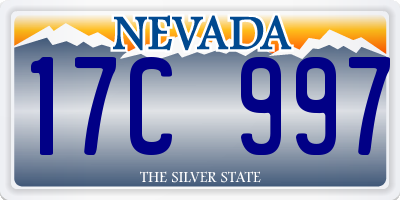 NV license plate 17C997