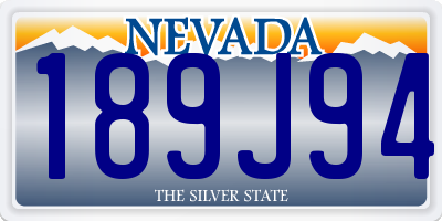 NV license plate 189J94