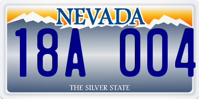 NV license plate 18A004