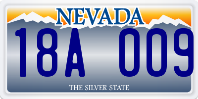 NV license plate 18A009
