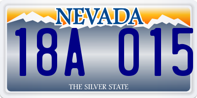 NV license plate 18A015