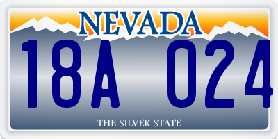 NV license plate 18A024