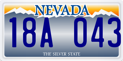 NV license plate 18A043