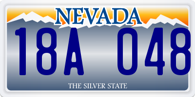 NV license plate 18A048