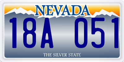 NV license plate 18A051