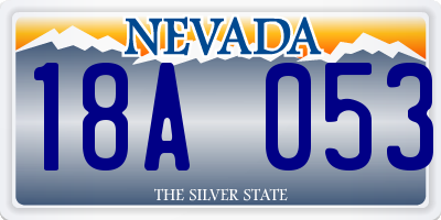 NV license plate 18A053