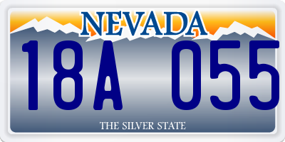 NV license plate 18A055
