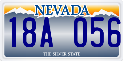 NV license plate 18A056